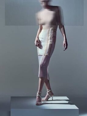 Zara Atelier limited edition Cream Midi Skirt (one piece only, no top skirt)